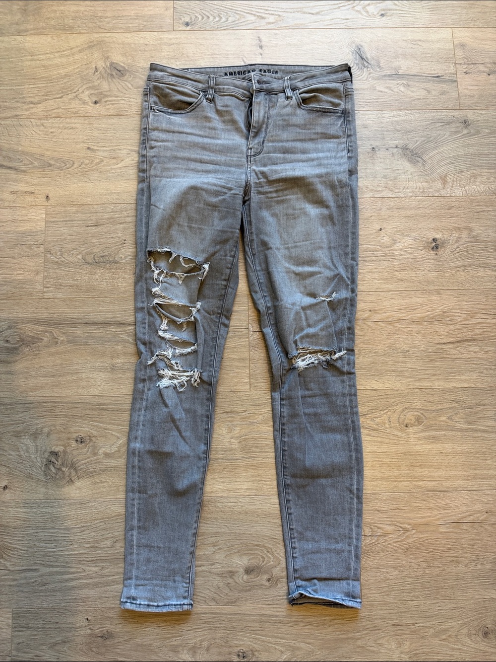 American Eagle Outfitters Womens Hi-Rise Jegging Light Grey